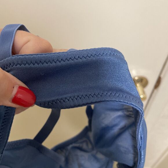 Vintage Bestform Bra 36b Unlined Blue Underwire Front Closure - Picture 7 of 7